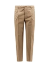 Incotex Stretch-cotton Tapered Trousers In Brown
