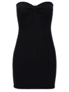 Reina Olga 'tigress Bow Detail Strapless Mini Dress' In Black