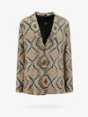 Etro Medallion-print Silk Single-breasted Blazer Jacket In Multicolor