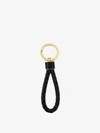 Bottega Veneta Nappa Leather Braided Keyring In Black