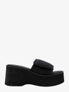Courrèges Courregès Black Stretch Polyester Blend Scusa Wave Slippers In Black