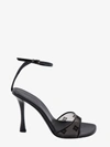Givenchy Black Stitch 4g Mesh Heeled Sandals In Black