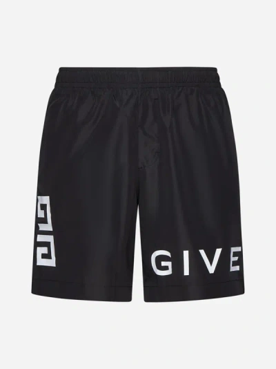 Givenchy Swim Shorts In Black,white