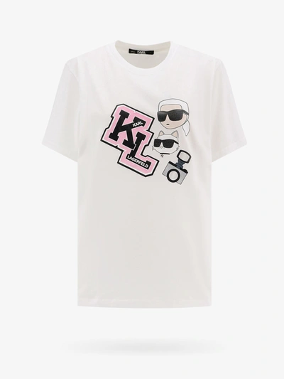 Karl Lagerfeld Ikonik Varsity Oversized-t-shirt In White