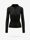Courrèges Logo Embroidered High Neck Top In Black