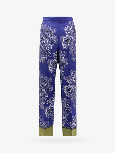 Etro Trouser In Blue