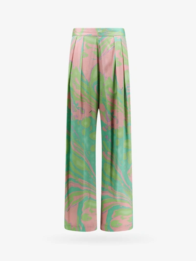 Pinko Abstract-print Straight-leg Trousers In Multicolor