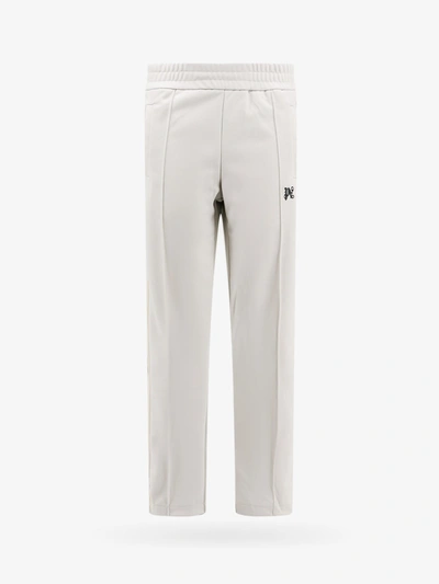 Palm Angels Monogram-embroidered Track Pants In Grey