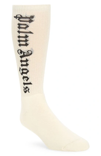 PALM ANGELS CLASSIC LOGO COTTON BLEND CREW SOCKS