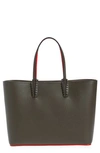 CHRISTIAN LOUBOUTIN CABATA CALFSKIN LEATHER TOTE