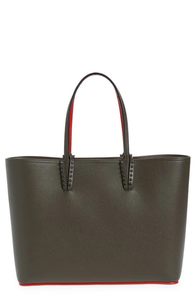 Christian Louboutin Black Cabata Tote In Nude