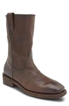 Frye Nash Roper Boot In Chocolate Renice Leather