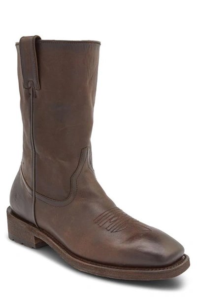 Frye Nash Roper Boot In Chocolate Renice Leather