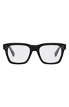 Celine Women's Bold 3 Dots 52mm Rectangular Eyeglasses In Shiny Black