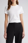 Theory Apex Crewneck Short-sleeve Tiny Tee In White