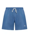 BRUNELLO CUCINELLI EMBROIDERED-LOGO SWIM SHORTS