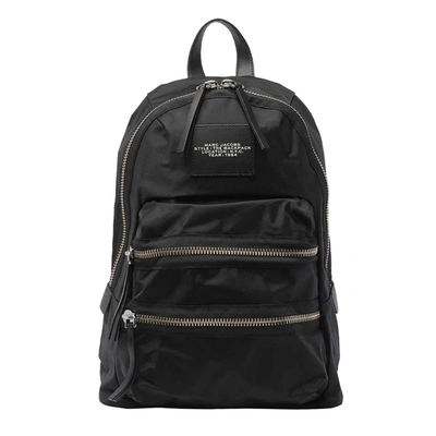 Marc Jacobs The Biker Logo-patch Backpack In Black