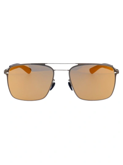 Mykita Sunglasses In 246 Mh4 Shinygraphit/navyblu|pearlygold Flash