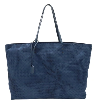 Bottega Veneta Intrecciolusion Blue Synthetic Tote Bag ()