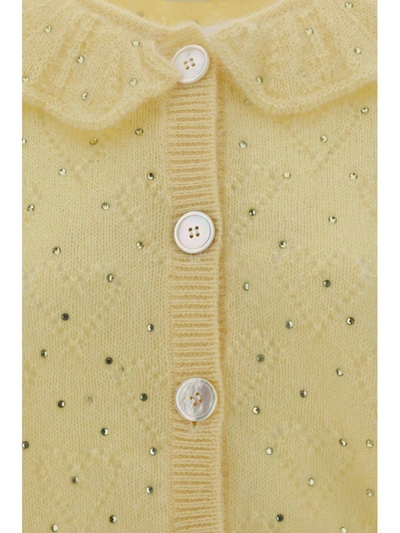 Alessandra Rich Knitwear In Pale Yellow