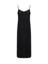 Lanvin Chain Embellished Strap Midi Dress In Black