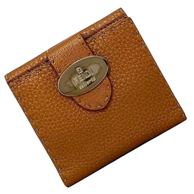 Fendi Selleria Brown Leather Wallet  ()