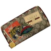 GUCCI GUCCI ZIP AROUND BROWN CANVAS WALLET  (PRE-OWNED)