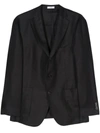 Boglioli Single-breasted Linen Blazer In Blue