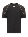 Gcds Cotton T-shirt With Comma In Black