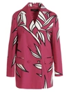 Rochas Floral Pattern Blazer Jacket In Fuchsia