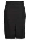 The Row Benson Cotton-blend Twill Skirt In Black