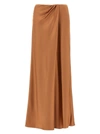 Pinko Draped Maxi Skirt In Viscose With Design