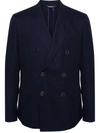 Dolce & Gabbana Double-breasted Virgin Wool Blazer In Blue
