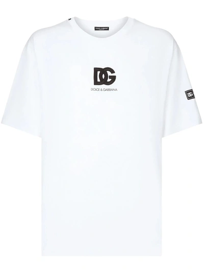 Dolce & Gabbana T-shirt With Logo Application In White