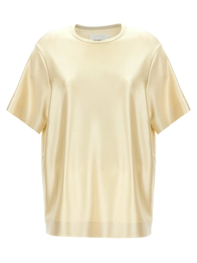 Jil Sander Laminated T-shirt Gold In Dorado