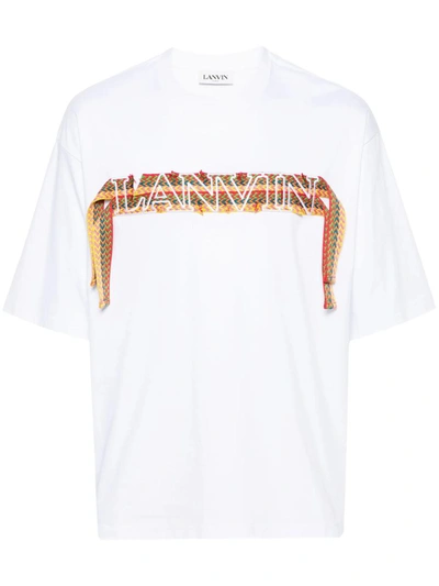 LANVIN LANVIN CURB T-SHIRT WITH EMBROIDERY