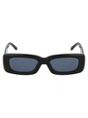 Attico Rectangle-frame Sunglasses In Black/yellowgold/grey