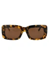 Shop Attico The  Sunglasses In T-shell/yellowgold/brown