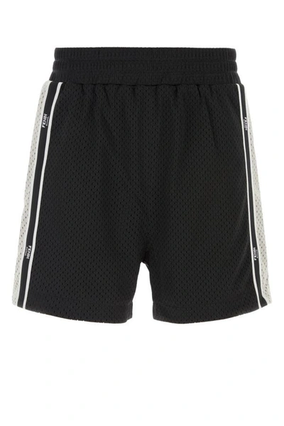 Fendi Mesh Bermuda Shorts In Black