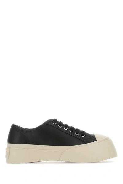 MARNI MARNI WOMAN BLACK LEATHER SNEAKERS