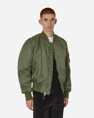 Undercover Fragment Design X Alpha Industries Nylon Ma-1 Jacket Khaki In Green
