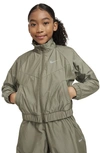 Nike Sportswear Windrunner Big Kids' (girls') Loose Jacket In Green
