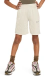 Nike Sportswear Big Kids' (girls') Dri-fit Fleece Shorts In Grey