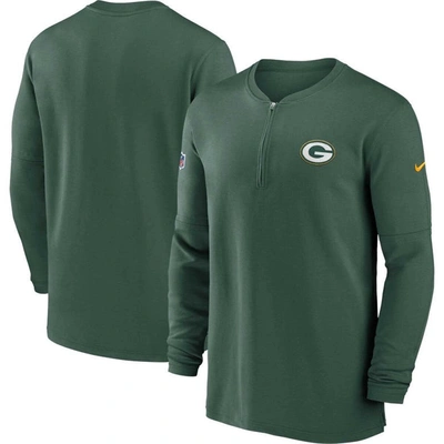 Nike Green Bay Packers Sideline Menâs  Men's Dri-fit Nfl 1/2-zip Long-sleeve Top