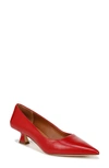 Sarto By Franco Sarto Diva Kitten Heel Pointed Toe Pump In Red