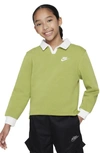 Nike Sportswear Club Fleece Big Kids' (girls') Polo Top In Green