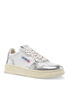 Autry Women's Medalist Low Top Sneakers In White/silver