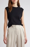 Frame Le High Rise Cotton-jersey Tank In Black