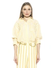 Alexia Admor Tammi Oversize Stripe Boyfriend Button-up Shirt In Multi