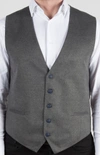 Luchiano Visconti Solid Grey Formal Vest (big & Tall) In Multi